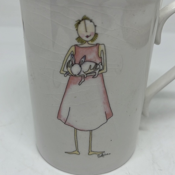 Most sincerely Kindness coffee mug by Claire Stoner Bunny rabbit Carrot - Picture 5 of 5